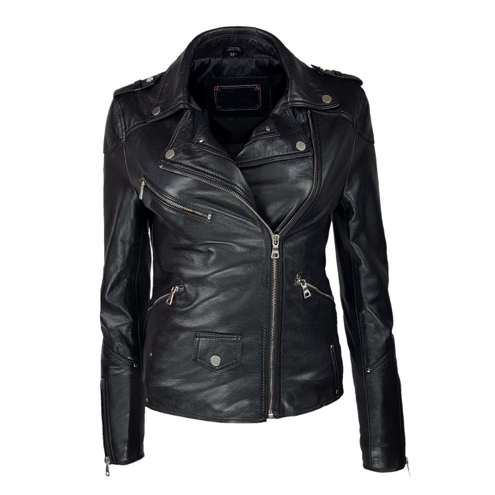 perfecto woman black leather New