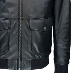 blouson-en-cuir -homme-fly-jacket -aviateur-noir-plan-poche