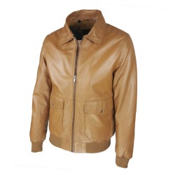 blouson-en-cuir -homme-fly-jacket -aviateur-cognac-tiers-col-chemise