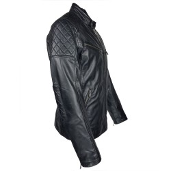 blouson-en-cuir -homme-sapporo-noir-profil