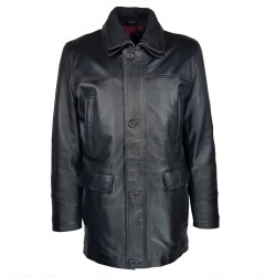 Blouson 90' Cuir SYDNEY Noir Homme