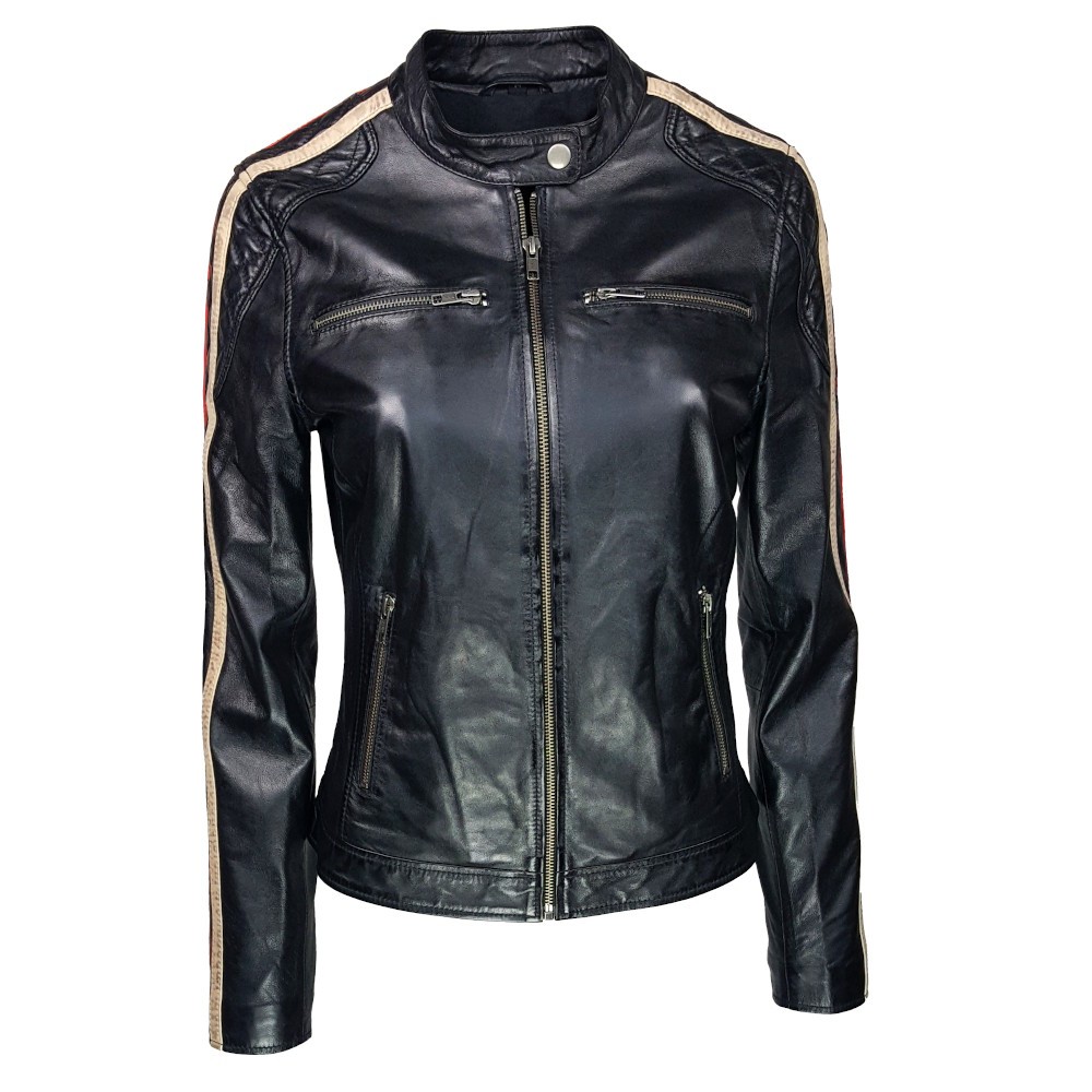 blouson-femme-en-cuir-agneau-biker-deux-bandes-face