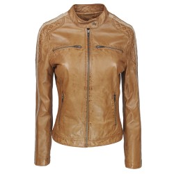 blouson-femme-en-cuir-agneau-biker-deux-bandes-face-cognac