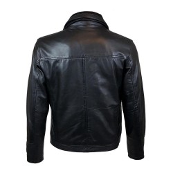 Blouson cuir Amigo Black vue face de dos