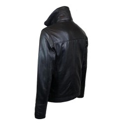 Blouson cuir Amigo Black vue dos 1/3