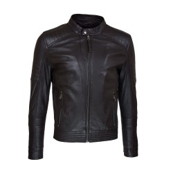 blouson cuir homme vue de face