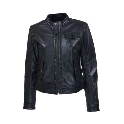 blouson femme en cuir mecano