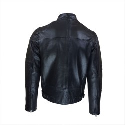 blouson homme cuir prima black vue de dos