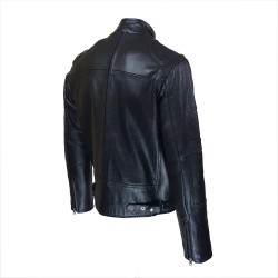 blouson homme cuir prima black vue de deux tiers