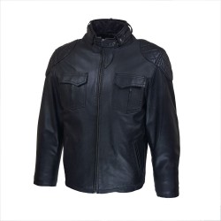 blouson homme cuir style motard alberta vue de tiers