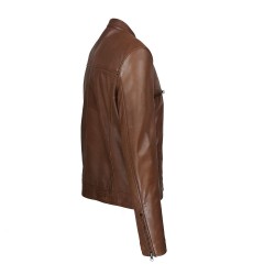 blouson homme cuir style motard palestra vue de cote