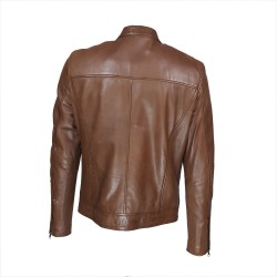 blouson homme cuir style motard palestra vue de trois tiers