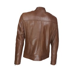 blouson homme cuir style motard palestra vue de dos