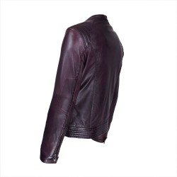 blouson homme cuir style motard borra vue de deux tiers