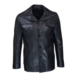 veste homme cuir turino black