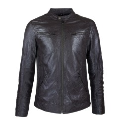 Blouson Tropicale Brown style motard mode Vue de Face